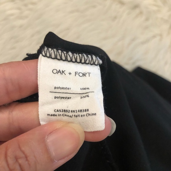 Oak + Fort Black V-neck Sleeveless Wide Leg Cropped Jumpsuit size XS - Picture 9 of 9